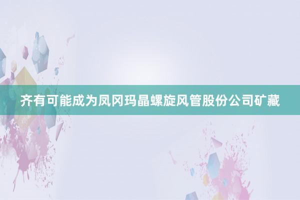 齐有可能成为凤冈玛晶螺旋风管股份公司矿藏