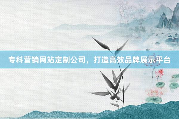 专科营销网站定制公司，打造高效品牌展示平台